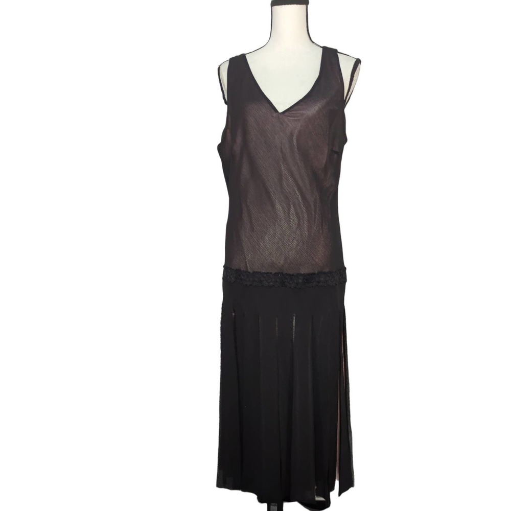 Believe... Raw Fabric Cut Vintage Inspired Flapper Dress SIZE 16